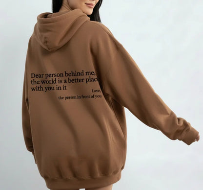 Women's Letter Print Fleece Hoodie