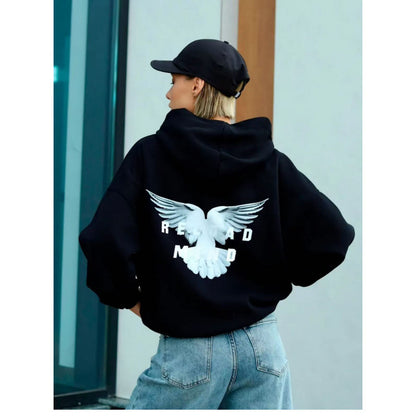 Women's Letter Print Hooded Sweatshirt