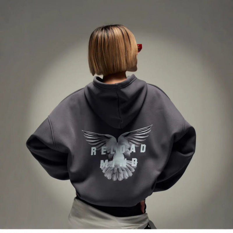 Women's Letter Print Hooded Sweatshirt