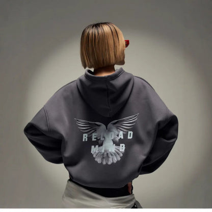 Women's Letter Print Hooded Sweatshirt