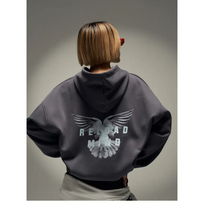 Women's Letter Print Hooded Sweatshirt
