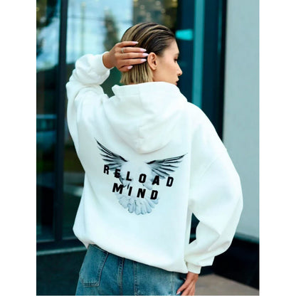 Women's Letter Print Hooded Sweatshirt