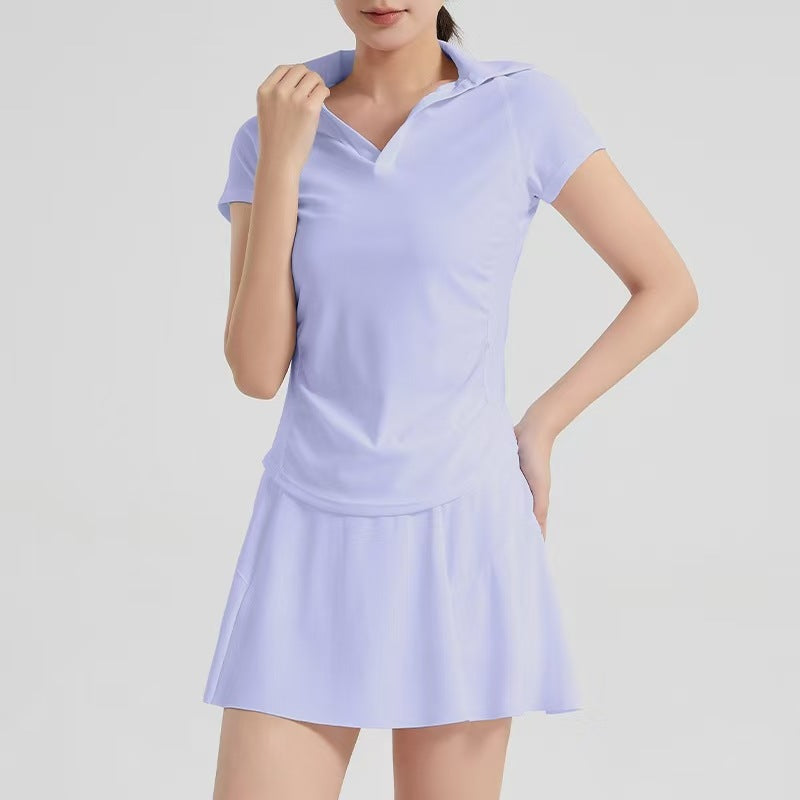 Women's Lightweight Breathable Yoga Tennis Skirt Sports Suit