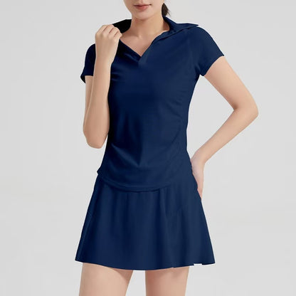 Women's Lightweight Breathable Yoga Tennis Skirt Sports Suit