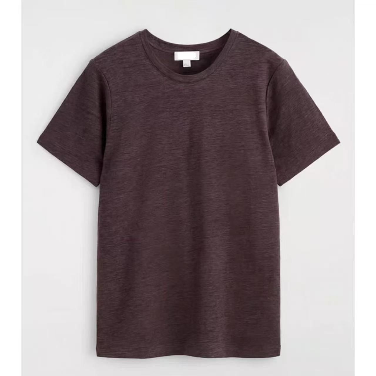 Women's Linen Blend Short Sleeve T-Shirt