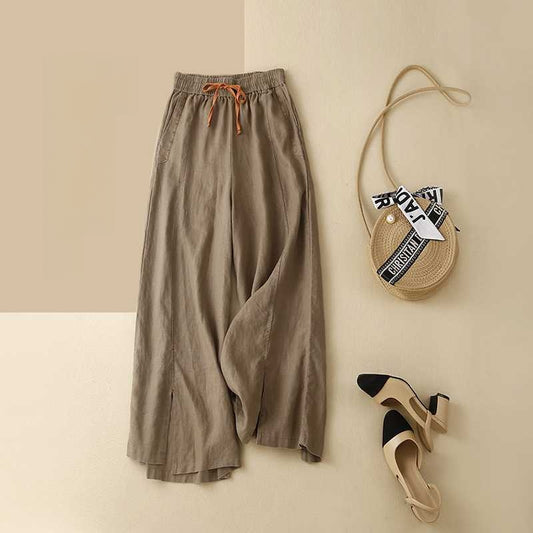 Women's Linen Wide-leg Culottes