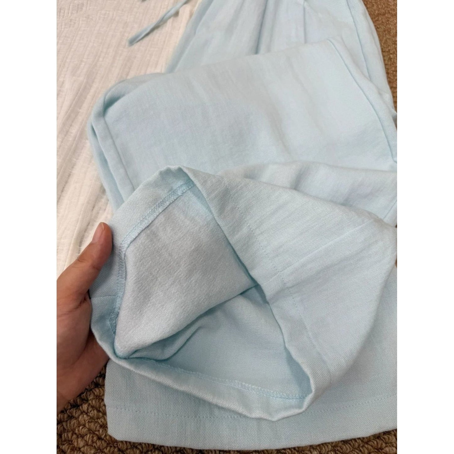 Women's linen wide-leg pants