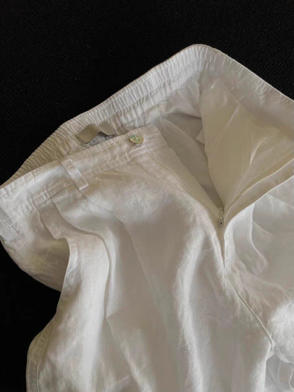 Women's Linen Wide-Leg Shorts
