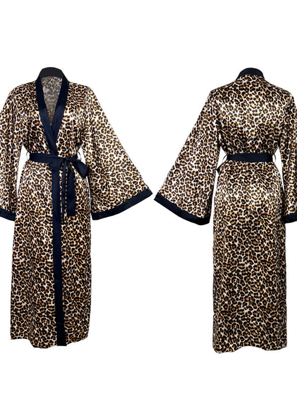 Women's long sexy bathrobe, pajamas, nightgown, home wear