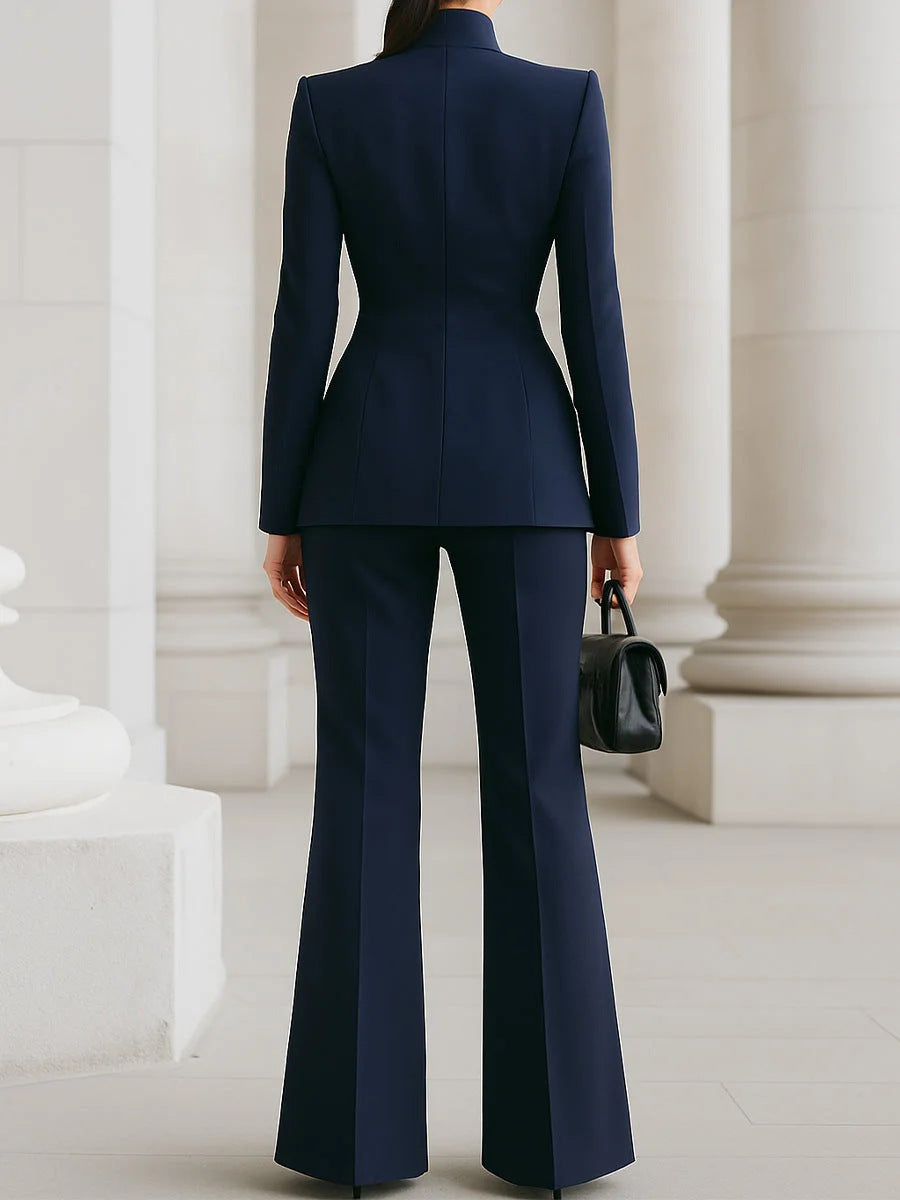 Women's Long Sleeve Blazer and Trousers Set