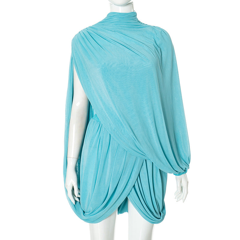 Women's Long Sleeve Cape Skirt Two Piece Set