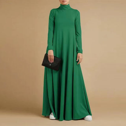 Women's Long Sleeve High Collar Dress