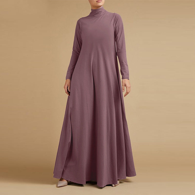 Women's Long Sleeve High Collar Dress