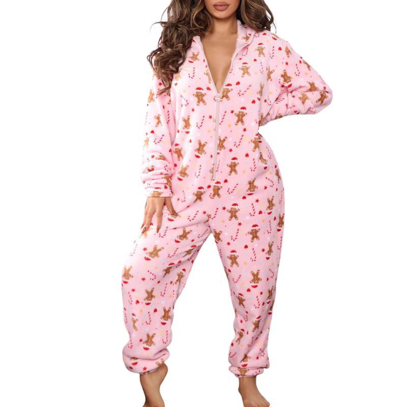 Women's Long Sleeve Hooded Jumpsuit