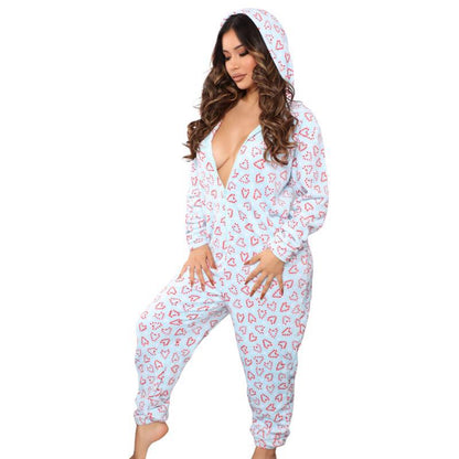 Women's Long Sleeve Hooded Jumpsuit