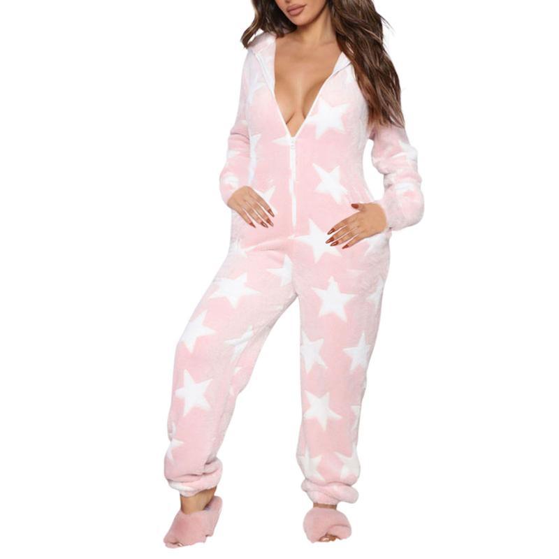 Women's Long Sleeve Hooded Jumpsuit
