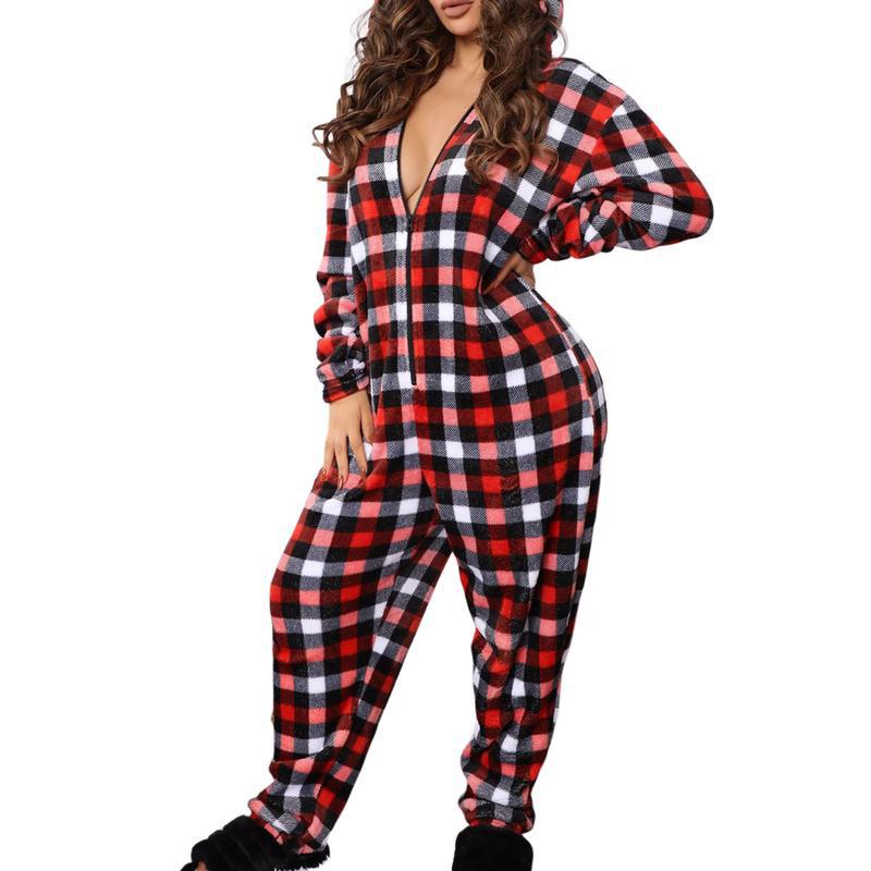 Women's Long Sleeve Hooded Jumpsuit
