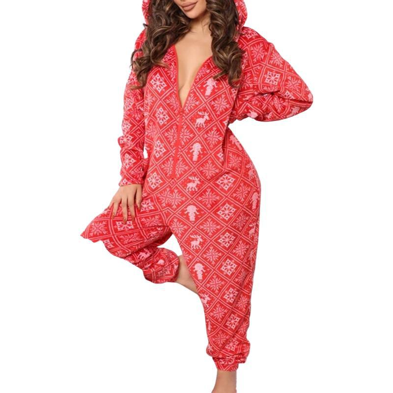 Women's Long Sleeve Hooded Jumpsuit
