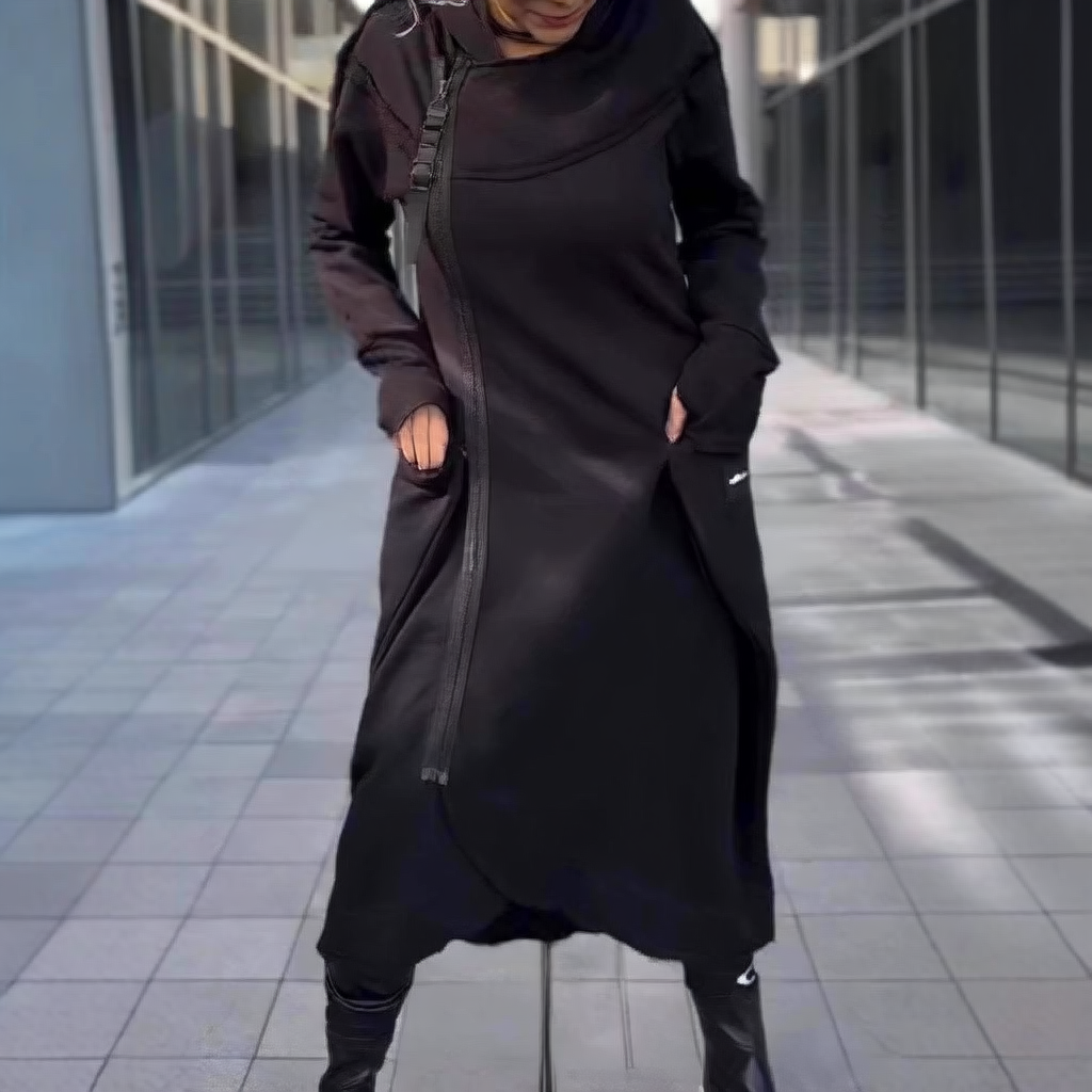 Women's Long Sleeve Hooded Sweater Cardigan