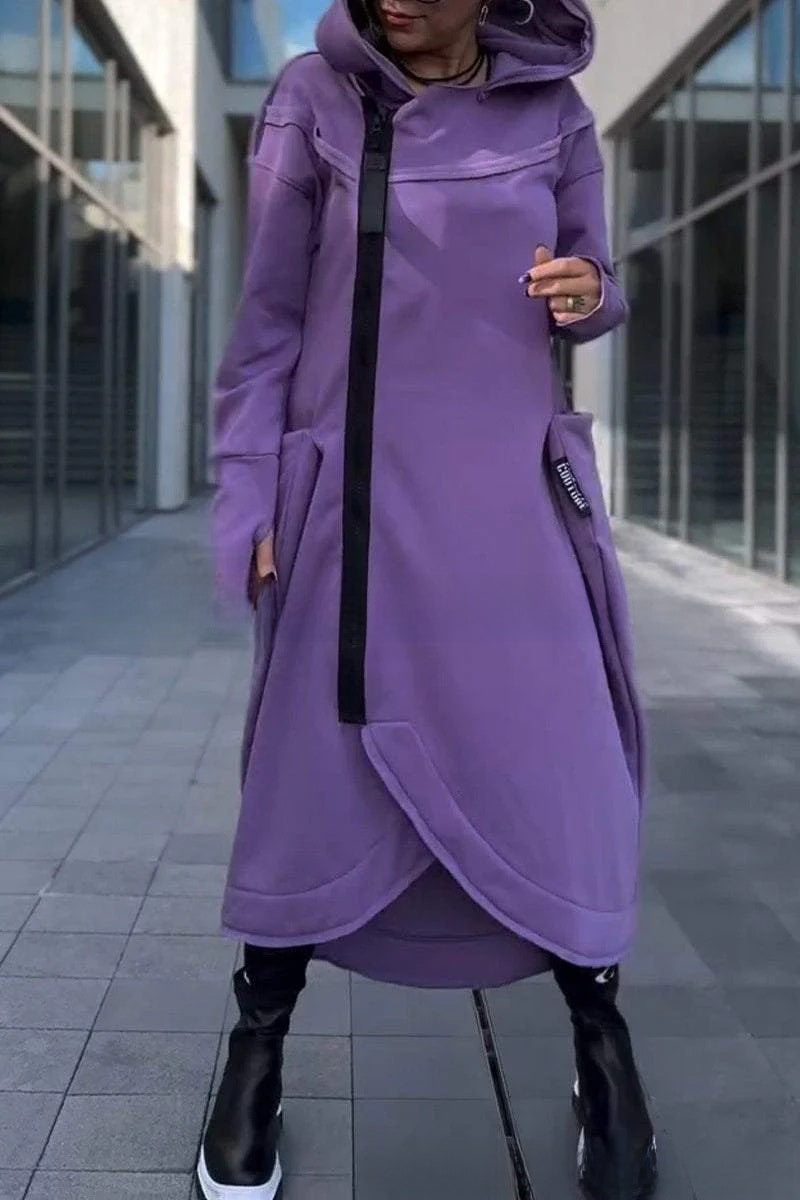Women's Long Sleeve Hooded Sweater Cardigan