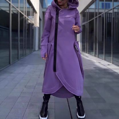 Women's Long Sleeve Hooded Sweater Cardigan