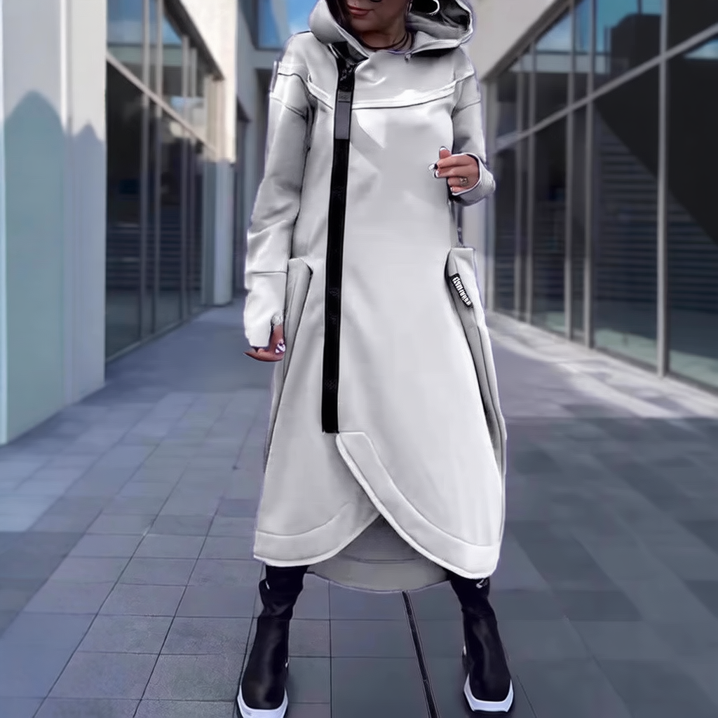 Women's Long Sleeve Hooded Sweater Cardigan