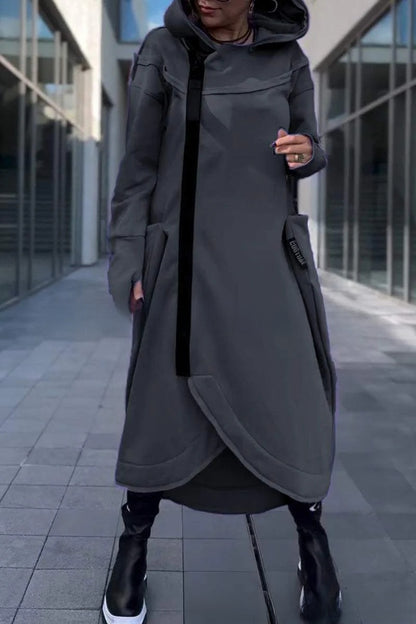 Women's Long Sleeve Hooded Sweater Cardigan