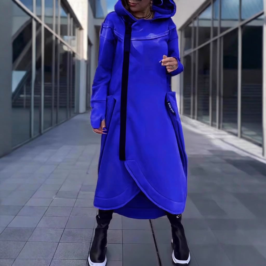 Women's Long Sleeve Hooded Sweater Cardigan