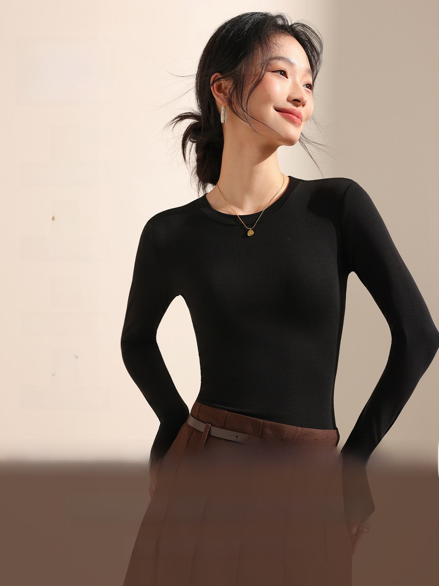 Women's Long Sleeve Knit T-Shirt