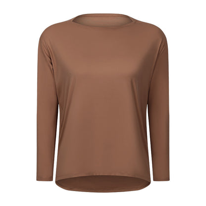 Women's Long Sleeve Loose Fit Yoga Training T-Shirt