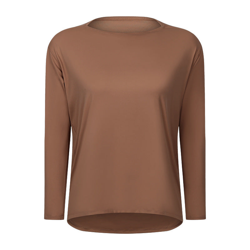 Women's Long Sleeve Loose Fit Yoga Training T-Shirt