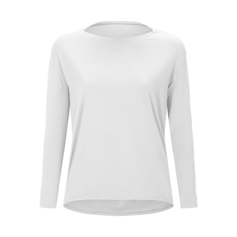 Women's Long Sleeve Loose Fit Yoga Training T-Shirt