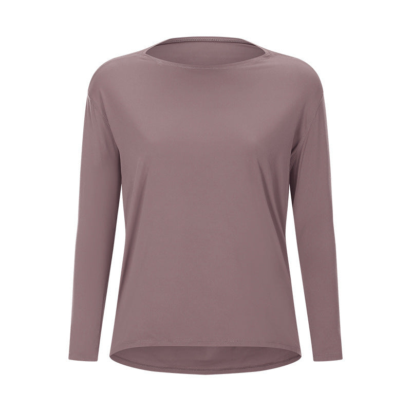 Women's Long Sleeve Loose Fit Yoga Training T-Shirt