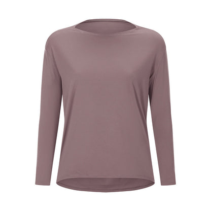 Women's Long Sleeve Loose Fit Yoga Training T-Shirt