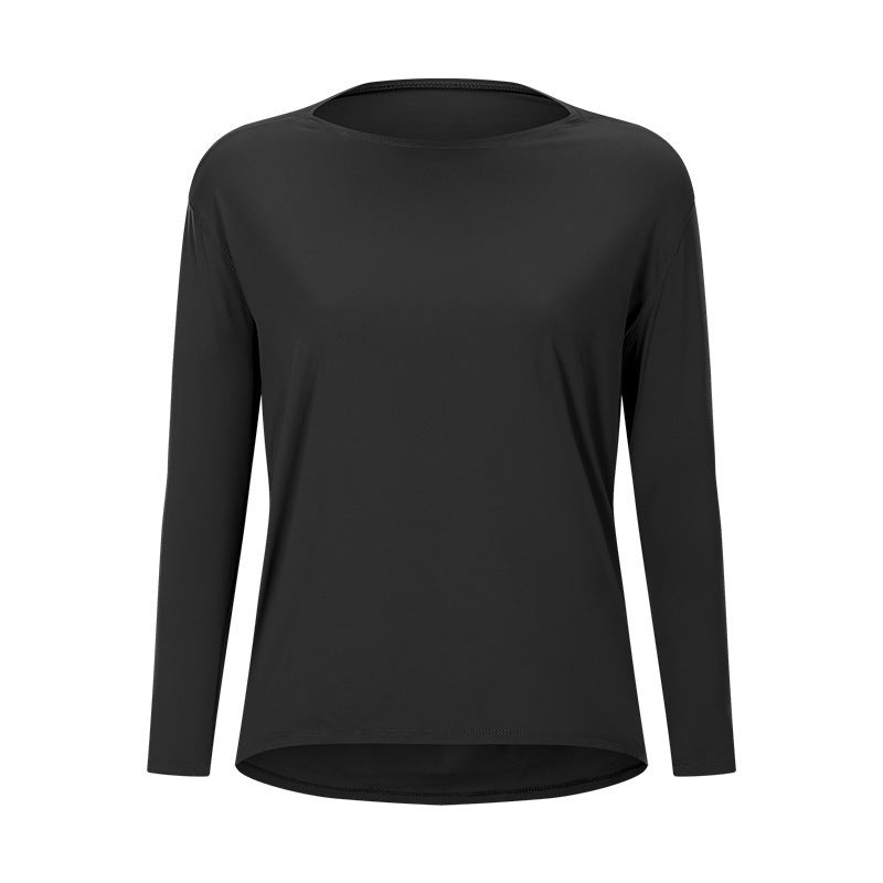 Women's Long Sleeve Loose Fit Yoga Training T-Shirt