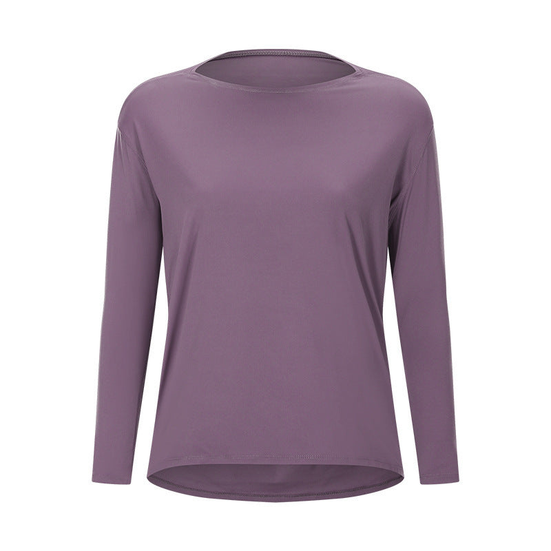 Women's Long Sleeve Loose Fit Yoga Training T-Shirt