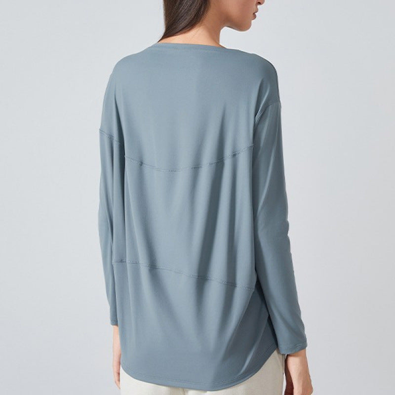 Women's Long Sleeve Loose Fit Yoga Training T-Shirt