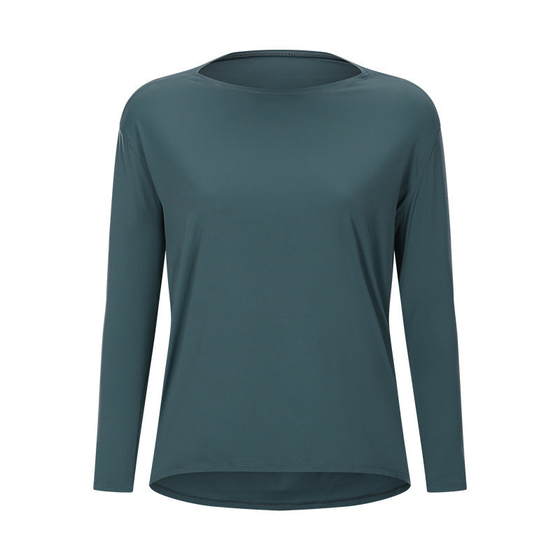 Women's Long Sleeve Loose Fit Yoga Training T-Shirt