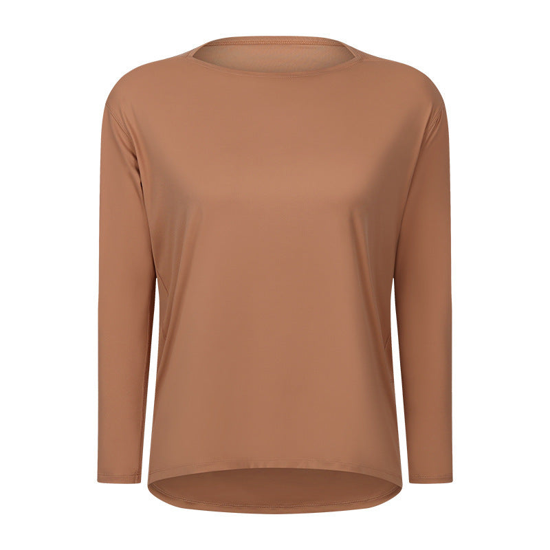 Women's Long Sleeve Loose Fit Yoga Training T-Shirt
