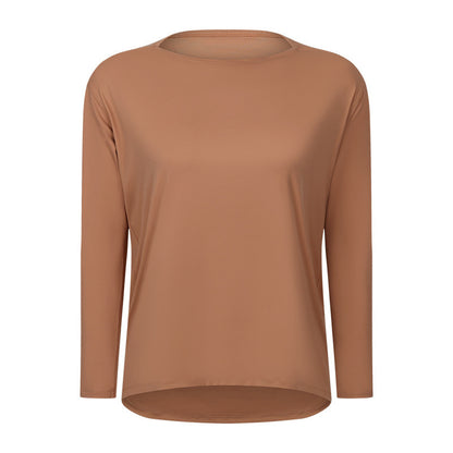 Women's Long Sleeve Loose Fit Yoga Training T-Shirt