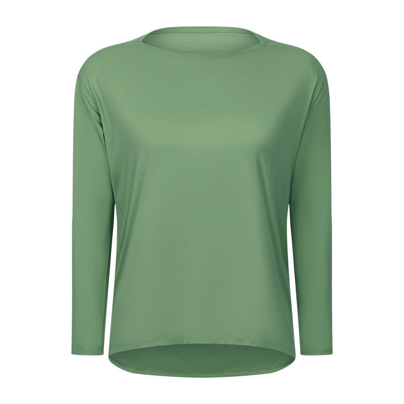 Women's Long Sleeve Loose Fit Yoga Training T-Shirt