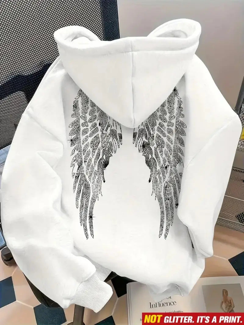 Women's Long Sleeve Printed Pullover Hoodie