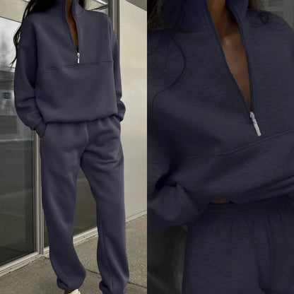 Women's Long Sleeve Sweater Pants Two-Piece Set