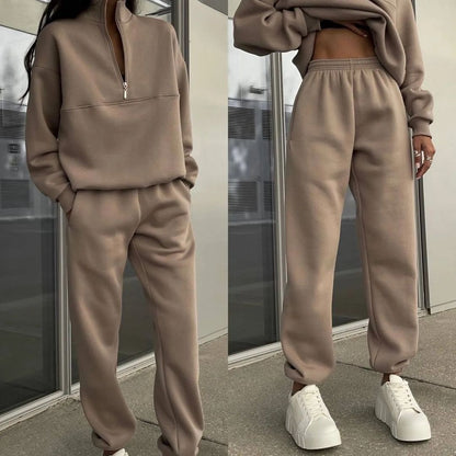 Women's Long Sleeve Sweater Pants Two-Piece Set