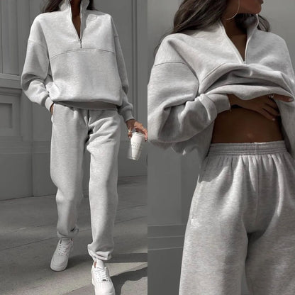 Women's Long Sleeve Sweater Pants Two-Piece Set
