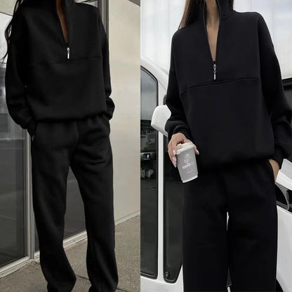 Women's Long Sleeve Sweater Pants Two-Piece Set