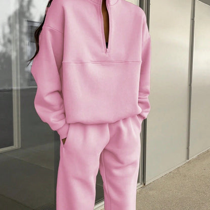 Women's Long Sleeve Sweater Pants Two-Piece Set