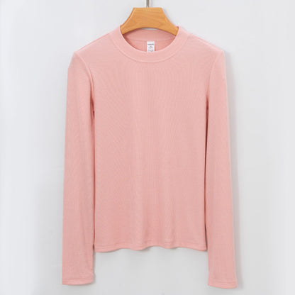 Women's Long Sleeve T-Shirt Cashmere-Like Warm Semi-Turtleneck
