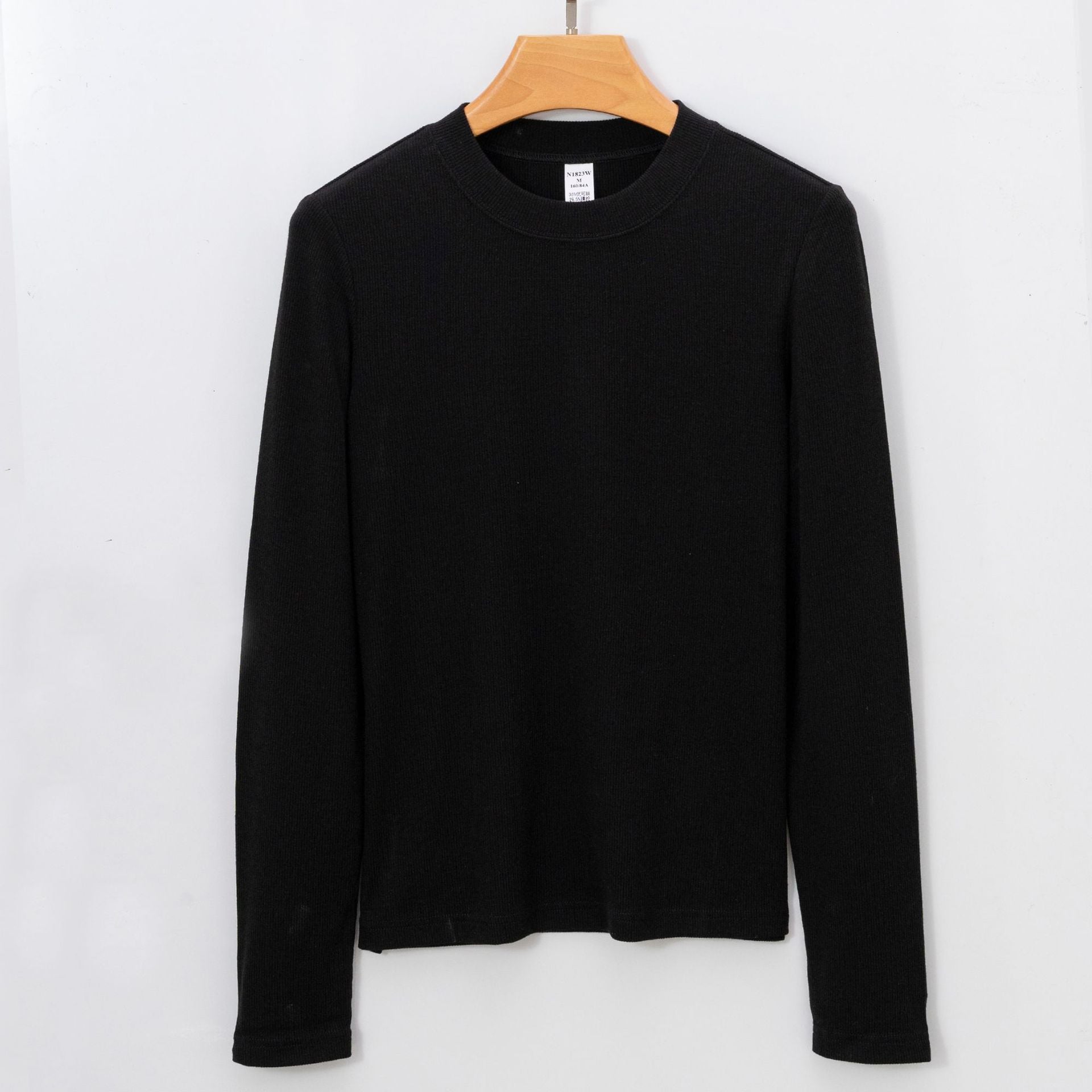 Women's Long Sleeve T-Shirt Cashmere-Like Warm Semi-Turtleneck