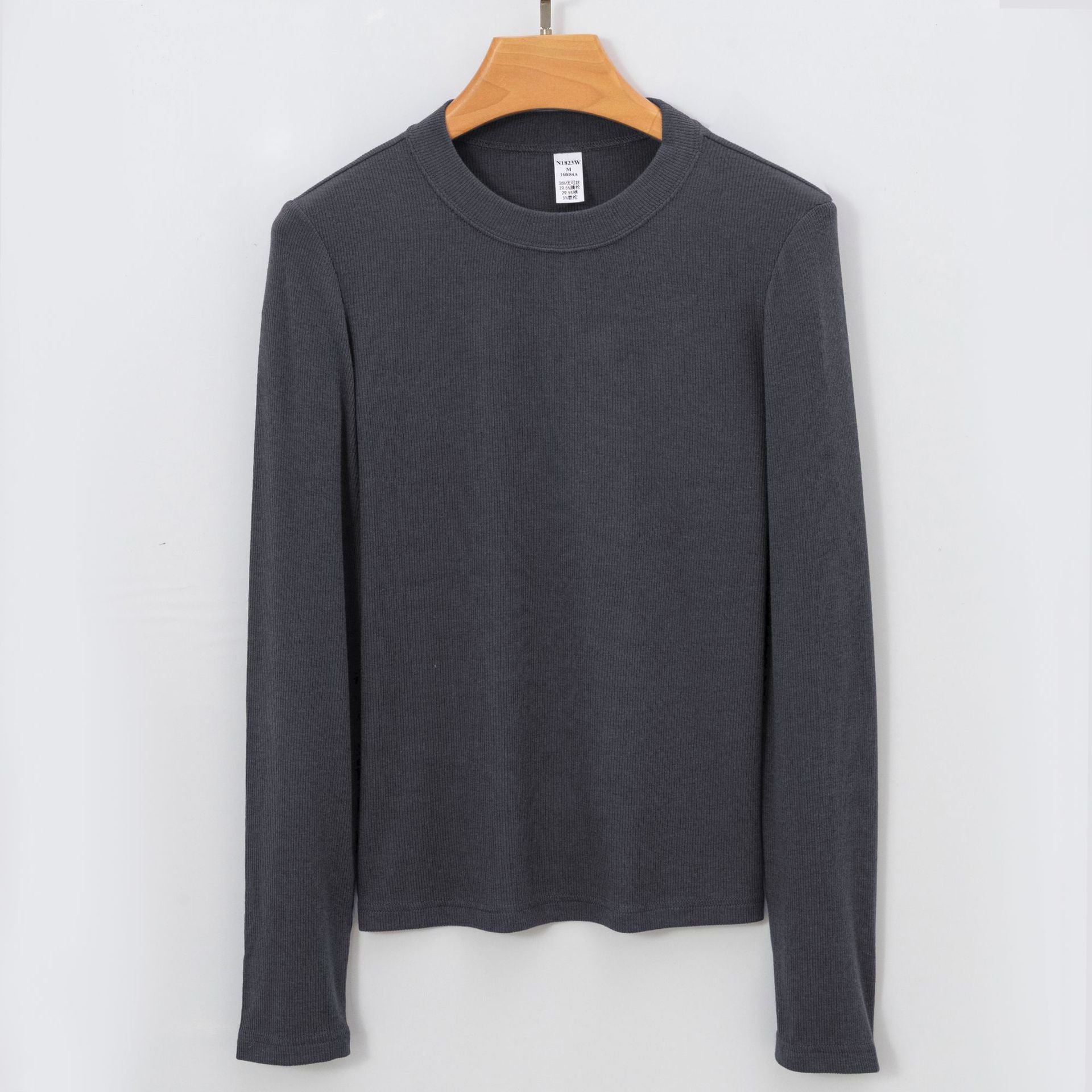 Women's Long Sleeve T-Shirt Cashmere-Like Warm Semi-Turtleneck